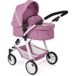 BAYER CHIC 2000 Kombi-Puppenwagen NELE Jeans Pink