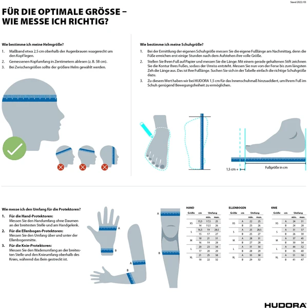 HUDORA® Biomechanisches Protektoren Set Comfort Blue 8 HUDORA® Biomechanisches Protektoren Set Comfort Blue – Bild 6