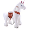 PonyCycle® Weißes Einhorn Mit Bremse - Groß -Kinderspielzeugladen ponycycle weisses einhorn mit bremse gross a313696