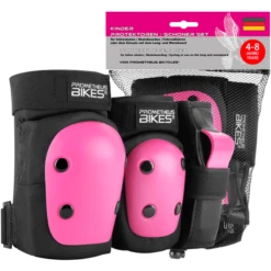 PROMETHEUS BICYCLES® Protektoren Schoner Set 6 In 1 Rosa